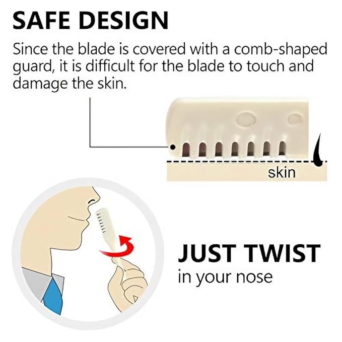 2-Pack Portable Manual Nose Hair Trimmer